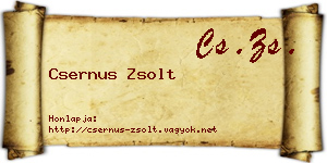 Csernus Zsolt névjegykártya